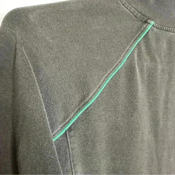 Old  Navy Sweatshirt Zippered Black & Green Size Extra Small - Picture 16 of 16